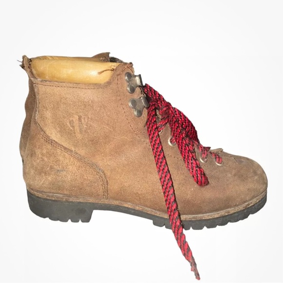 Vintage 70s VASQUE HIKING BOOTS Men's 7 Roughout Suede Leather vibram sole - Picture 5 of 6